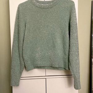 Sparkly Mint Eyelash Sweater